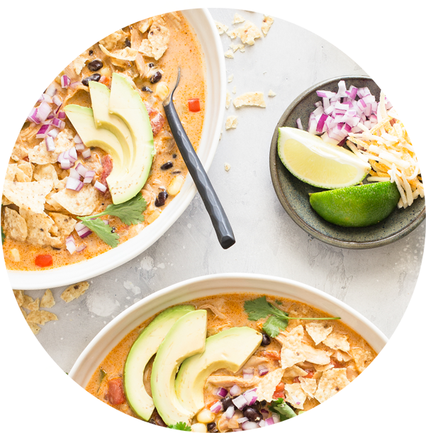 Share Article Creamy Chicken Tortilla Soup On - Superfood (640x619), Png Download