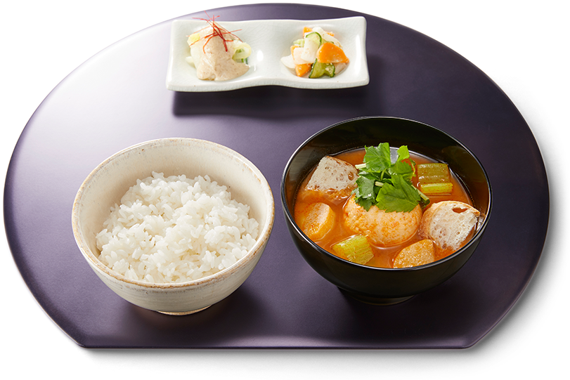 Atlantic Lobster Miso Soup \580 - Steamed Rice (830x590), Png Download