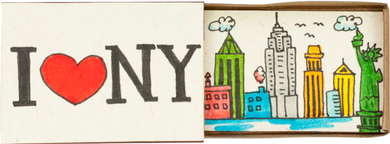 Hộp Diêm "i Love Ny" - Beer (1173x900), Png Download