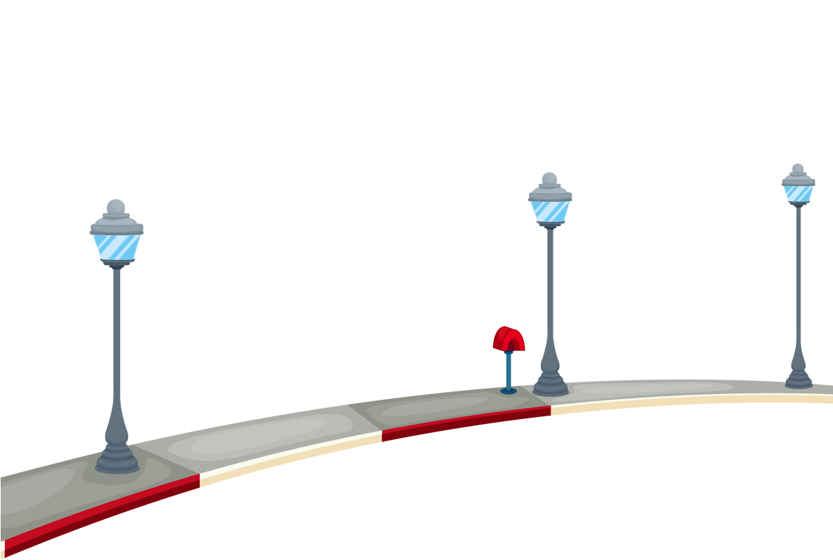 Street Light Clipart Streat - Road And Street Lights Png (1200x1200), Png Download