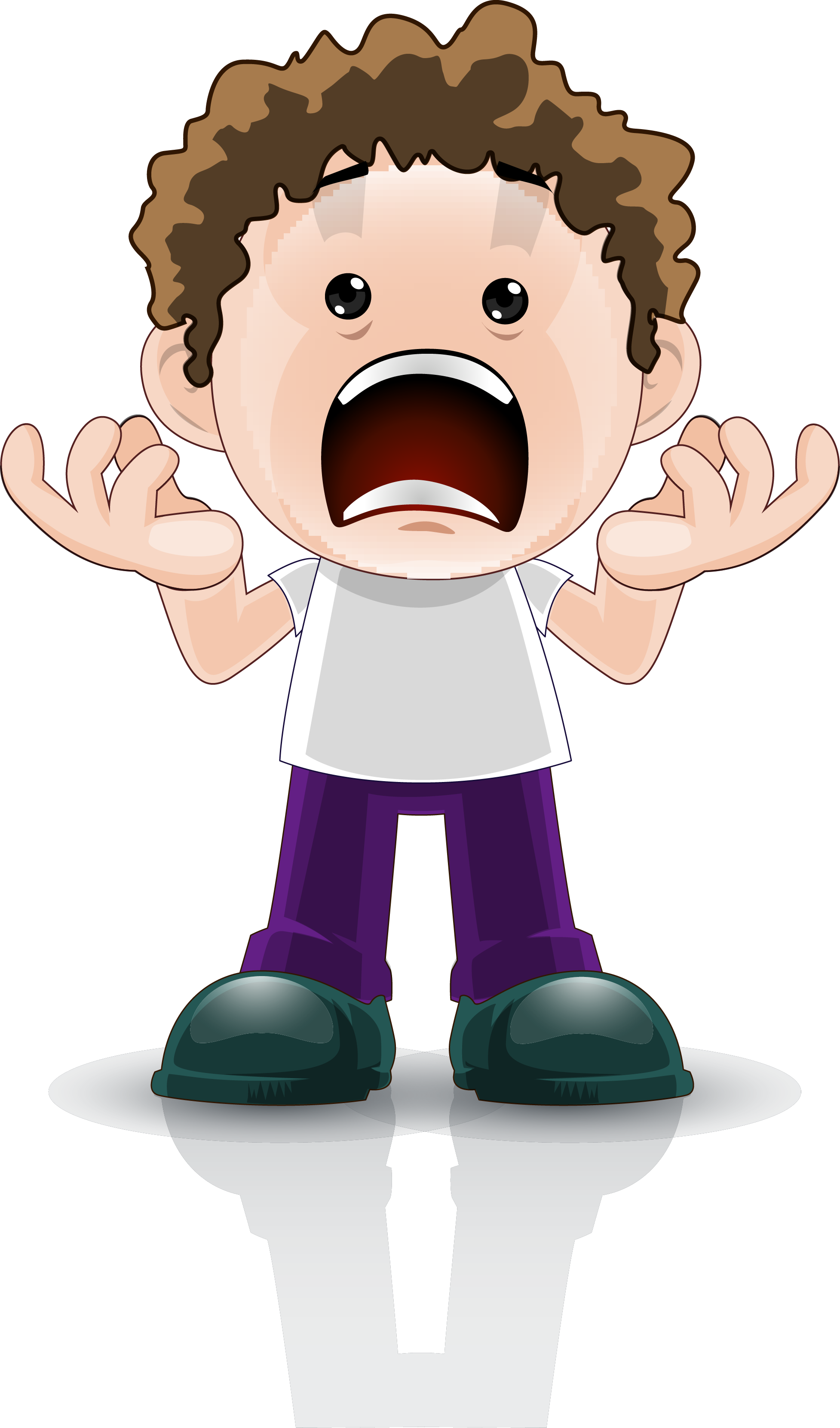 Cartoon Surprise - Niño Asustado Dibujo Animado (1954x3318), Png Download