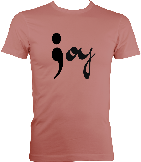 Joy Semicolon Men's Fitted T-shirt - Active Shirt (680x680), Png Download