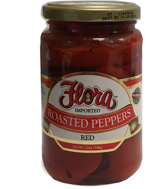 Roasted Red Peppers 12oz - Flora Pepper Hulls (800x800), Png Download