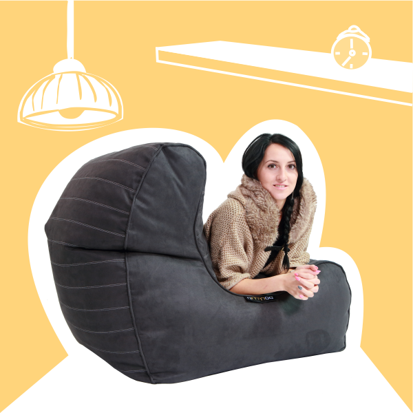 Interior - Bean Bag Chair (600x600), Png Download
