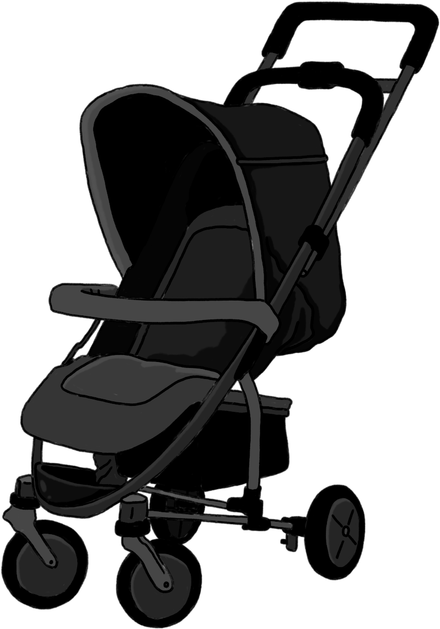 Baby Carriage (918x1273), Png Download