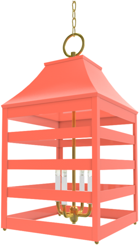 Saybrook Xl Lantern With Brass - Wood (600x600), Png Download