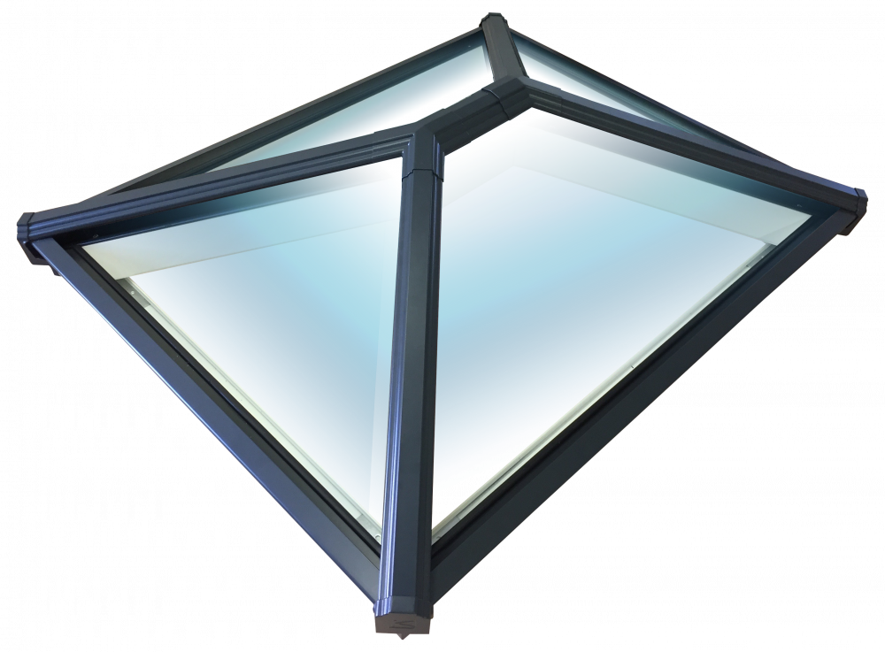 1500mm X 2500mm Korniche Contemporary Range Roof Lantern - Triangle (1000x737), Png Download
