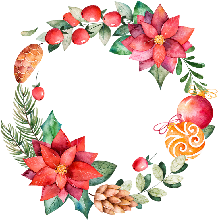 Фото, Автор ✿lili@ ✿ На Яндекс - Floral Circle Border For Christmas Png (785x800), Png Download