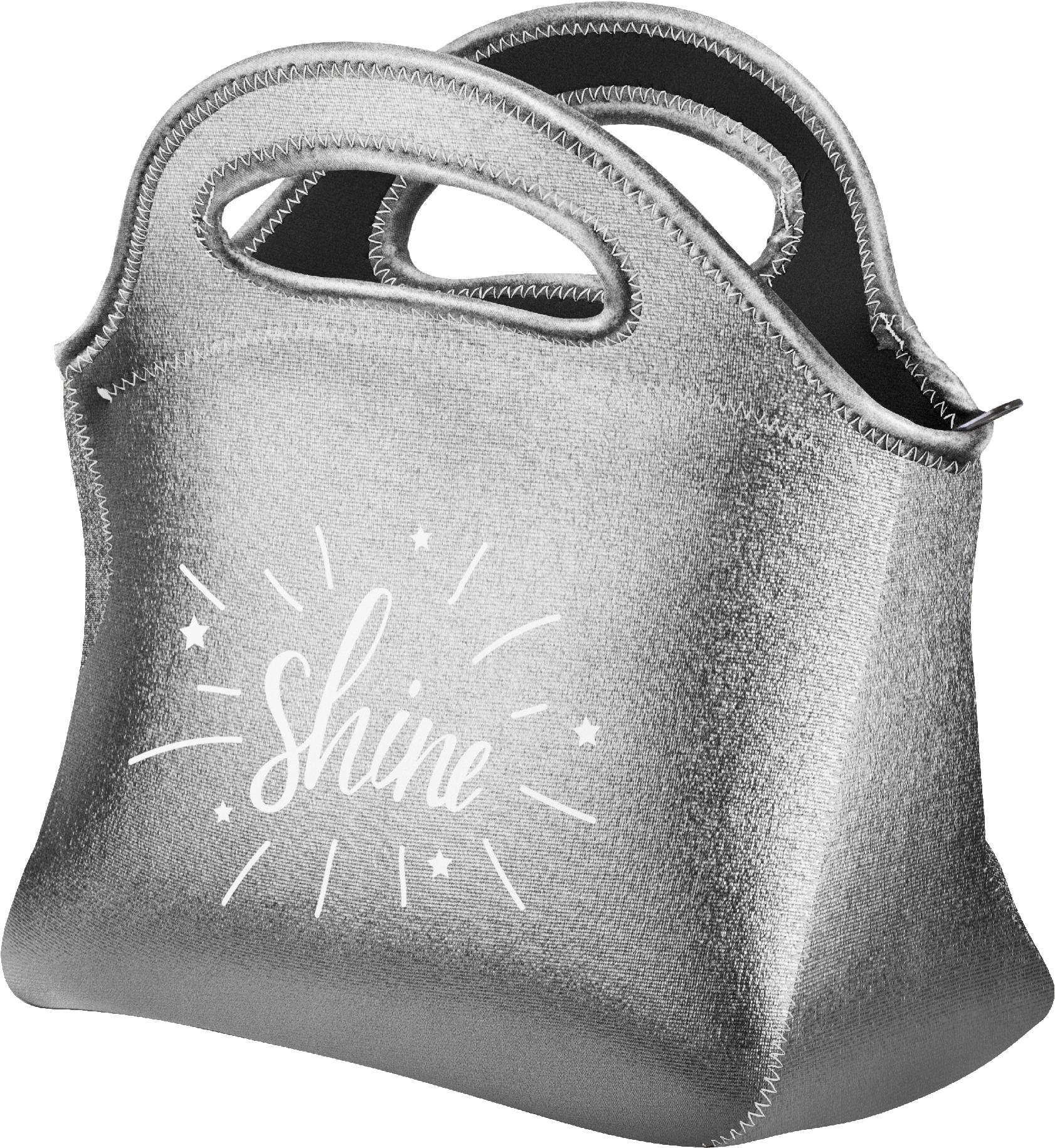 Gran Klutch Metallic Neoprene Lunch Bag - Leather (2400x2400), Png Download