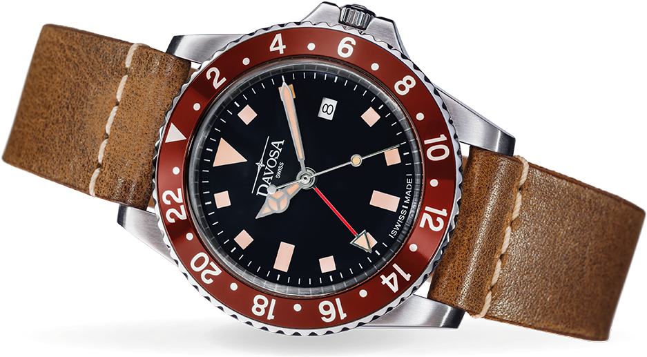 Vintage Diver Collection - Davosa Quartz Vintage Diver (974x537), Png Download