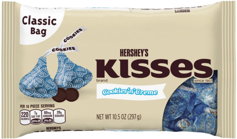 Hersheys Cookies And Cream Kisses (971x800), Png Download