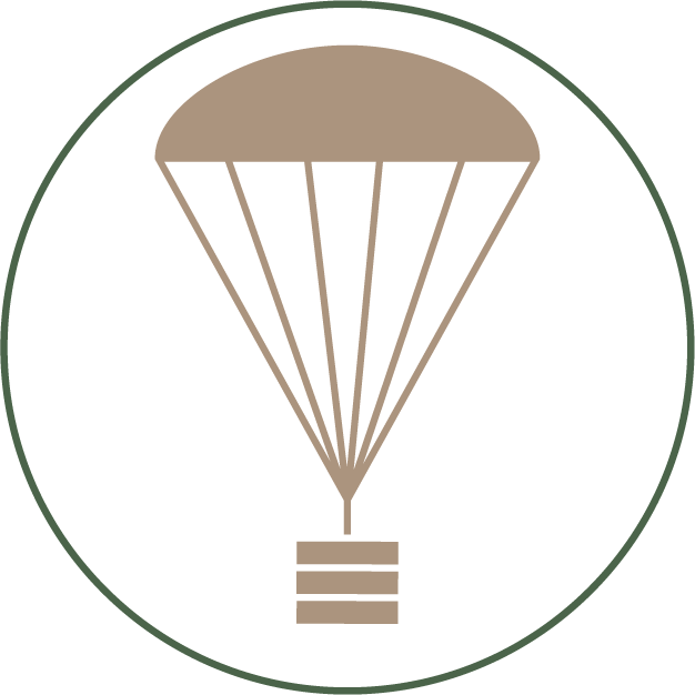 Icon Cargo Parachutes - Circle (626x626), Png Download