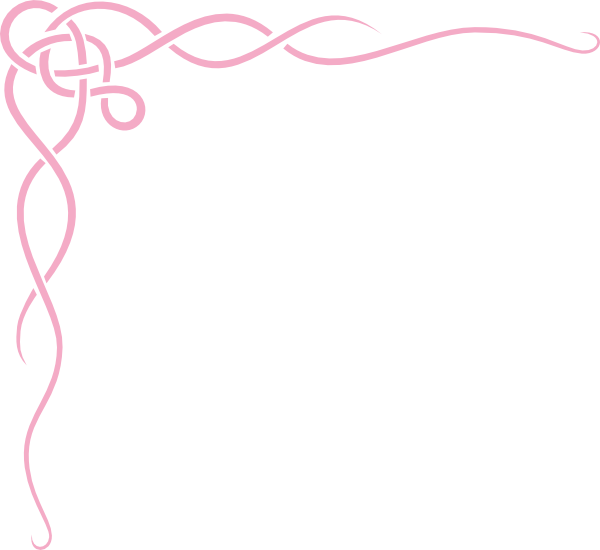 Pink Ribbon Border Clipart (600x550), Png Download