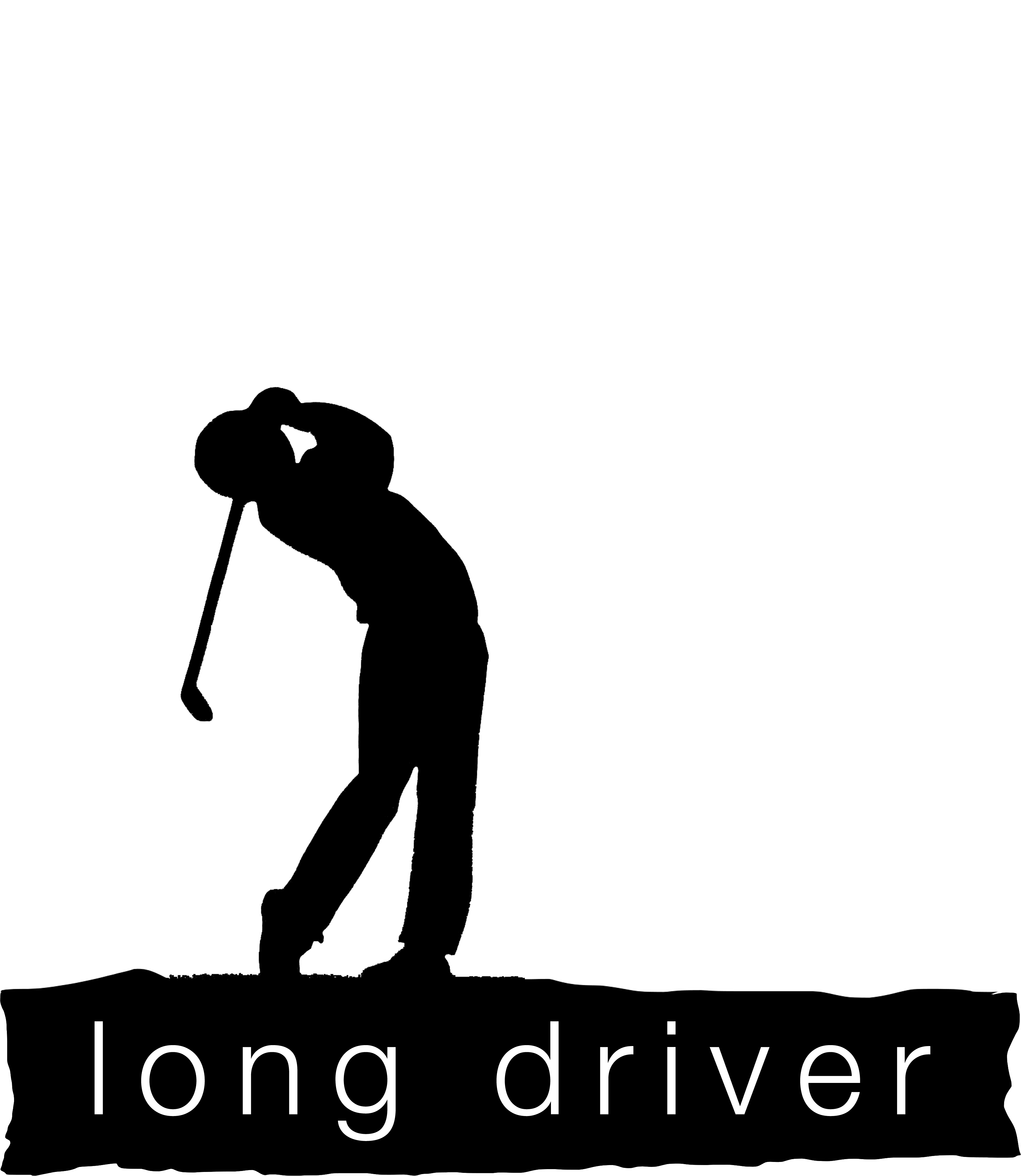 Golf Swing Silhouette (3269x3765), Png Download