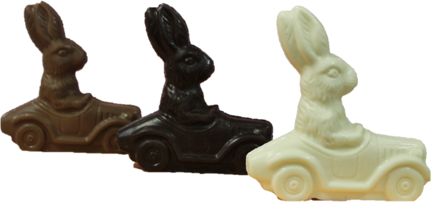 Easter Car Bunny - Figurine (864x402), Png Download