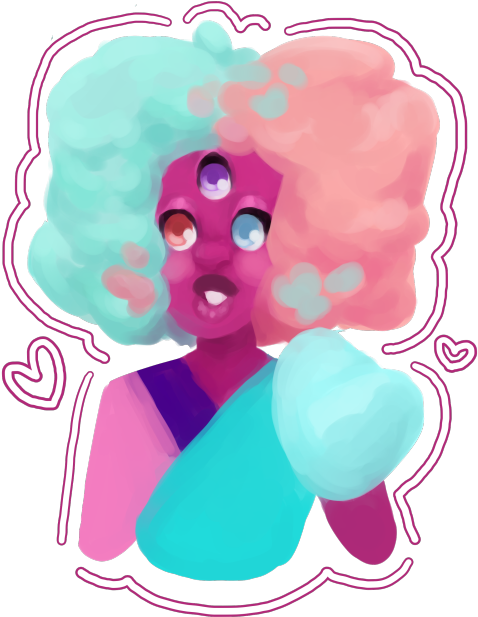 Cotton Candy Alpaca - Cotton Candy (500x667), Png Download