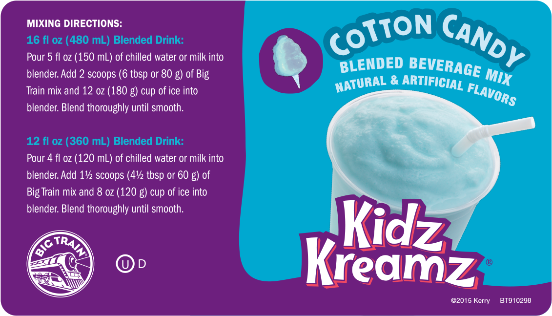 910298 Kidzkreamz Cotton - Big Train Bubble Gum (1200x1200), Png Download