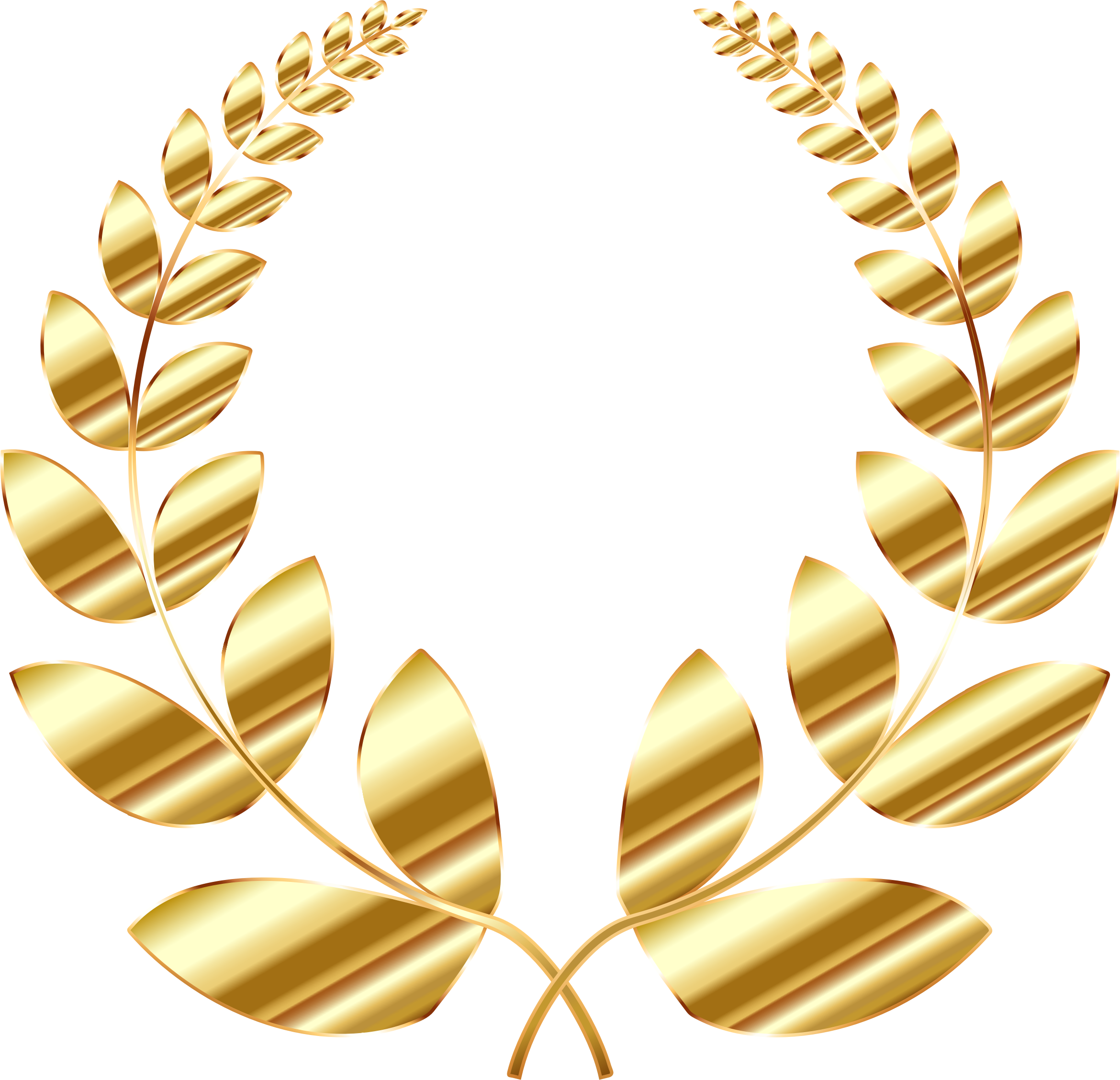 This Free Icons Png Design Of Golden Laurel Wreath (2340x2257), Png Download