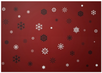 Black And White Snowflakes On Red, Winter Snow Background - Wallpaper (400x400), Png Download