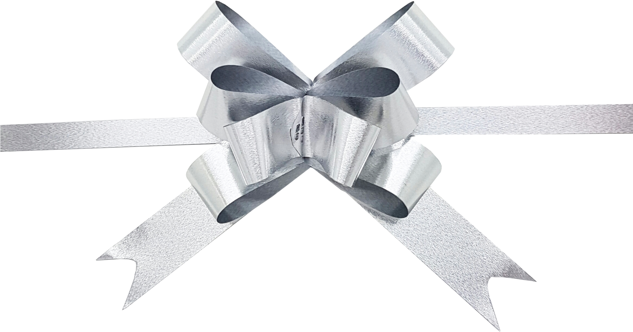 Silver Ribbon Bow Png Graphic Black And White - Silver Gift Ribbon Png (2048x1663), Png Download