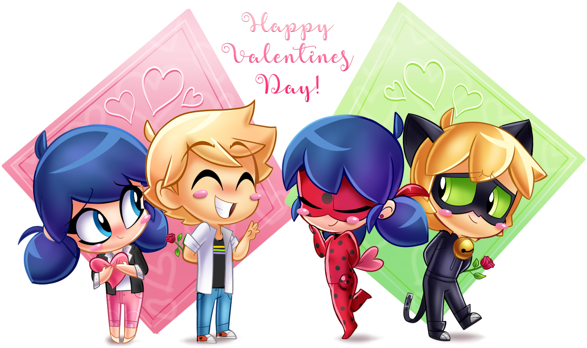 Download HD Chibi Valentine's Day - Imagenes De Miraculous Chibi  Transparent PNG Image - NicePNG.com, image size:1183x701