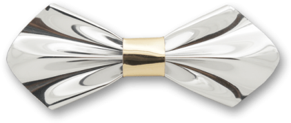 Prince In Gold Silver Bow Tie - Gold (595x595), Png Download