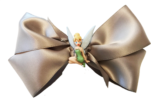Tinkerbell Bow For Girls - Satin (498x350), Png Download