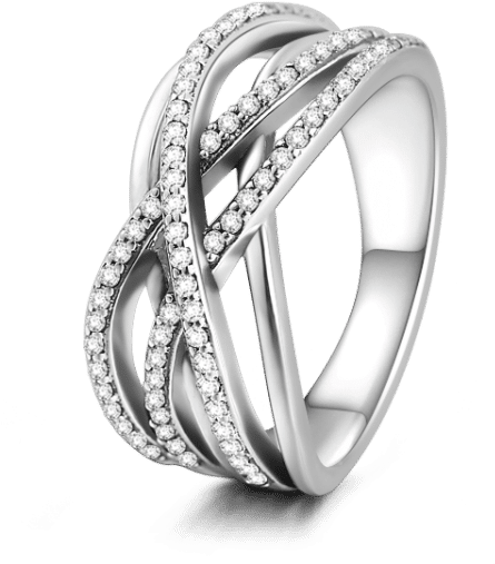 Love Rings Ribbon Of Love Ring Eternity Ring Sterling (750x750), Png Download