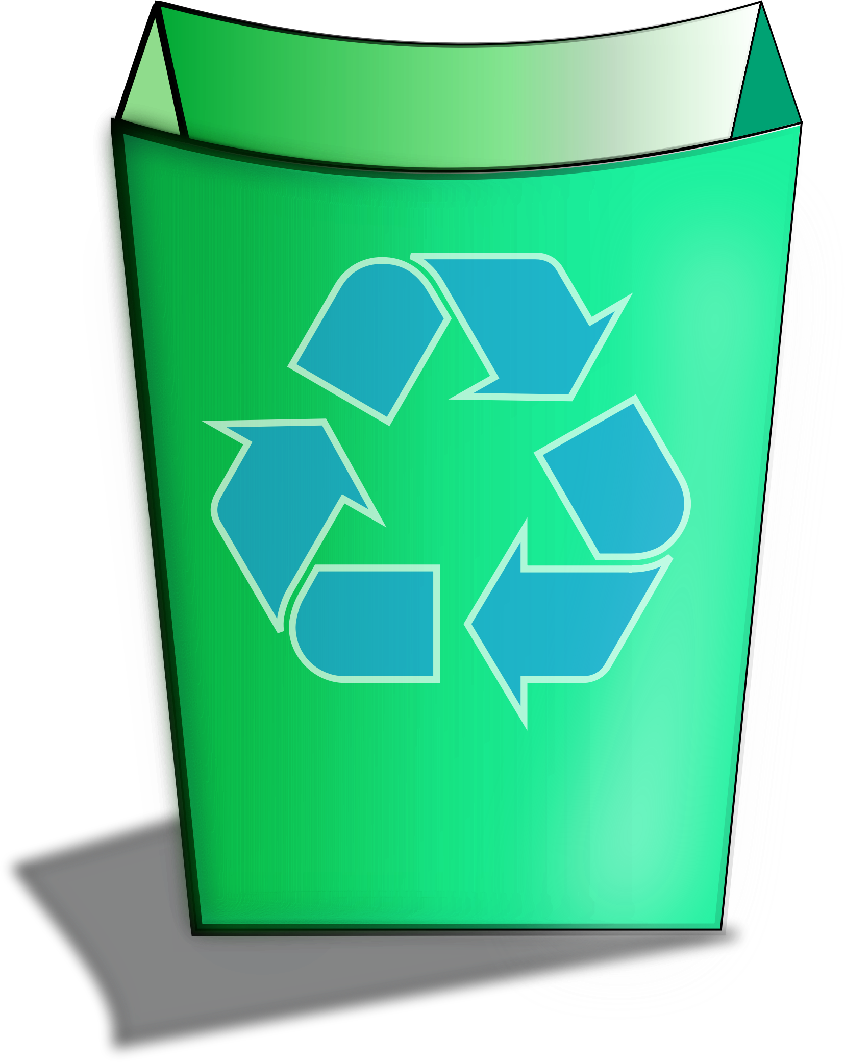 This Free Icons Png Design Of Green Recycle Bin (1656x2081), Png Download