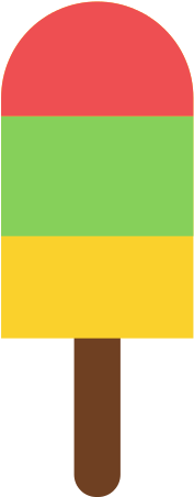 Three Color Popsicle Icon Image - Ice Cream Bar (550x550), Png Download