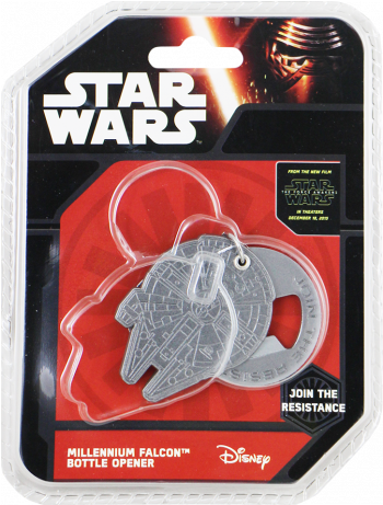 Star Wars Millennium Falcon Bottle Opener - Star Wars - The Force Awakens - Millennium Falcon Merchandising (736x460), Png Download
