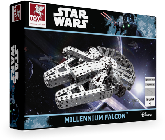Star Wars - Millennium Falcon - Toy Kraft Star Wars Millennium Falcon (600x513), Png Download
