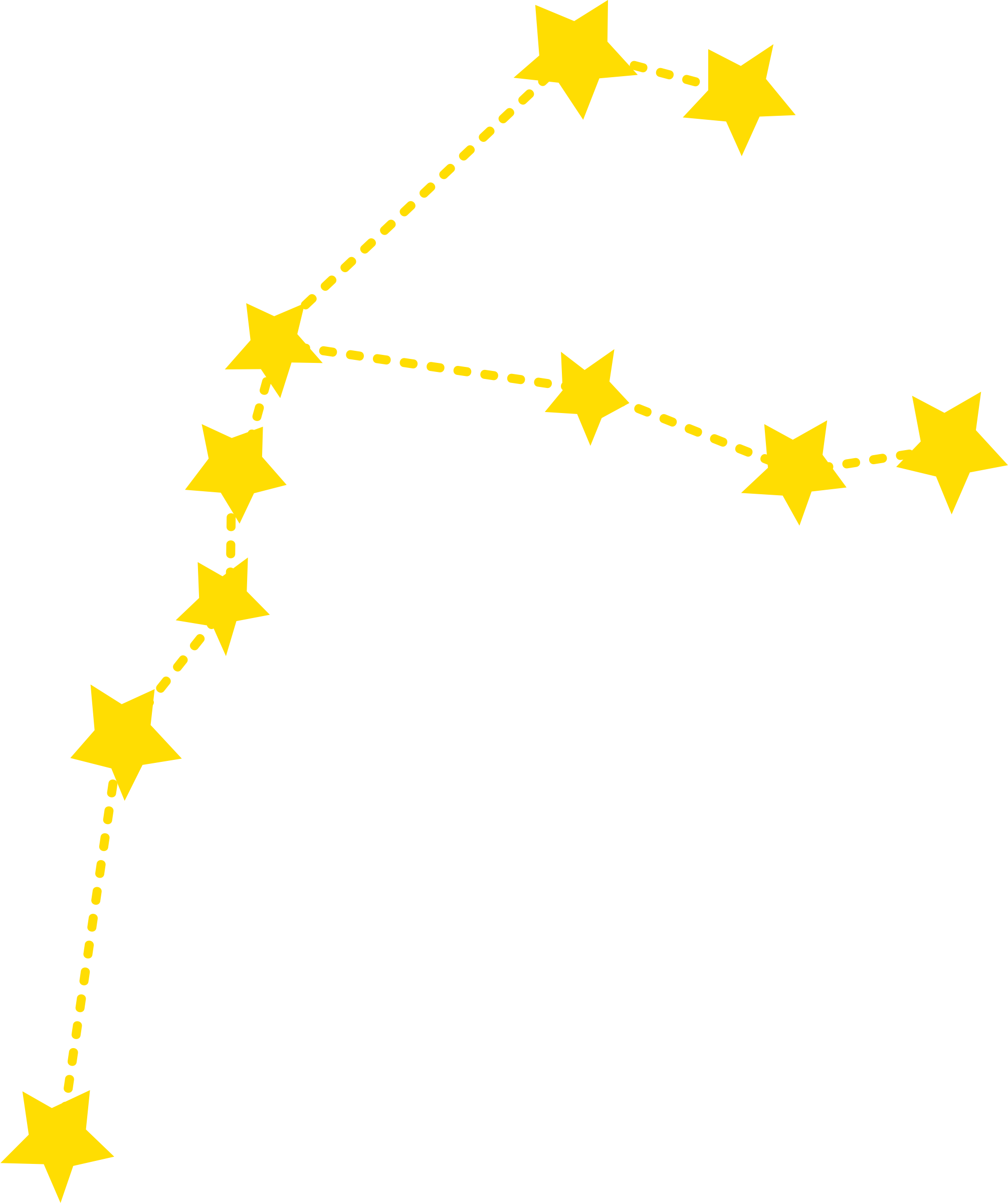 Constellation Aquarius Star Capricornus Drawing - Star Constellation Clip Art (628x749), Png Download