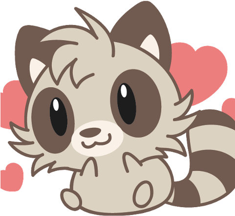 Cute Raccoon Anime (480x480), Png Download