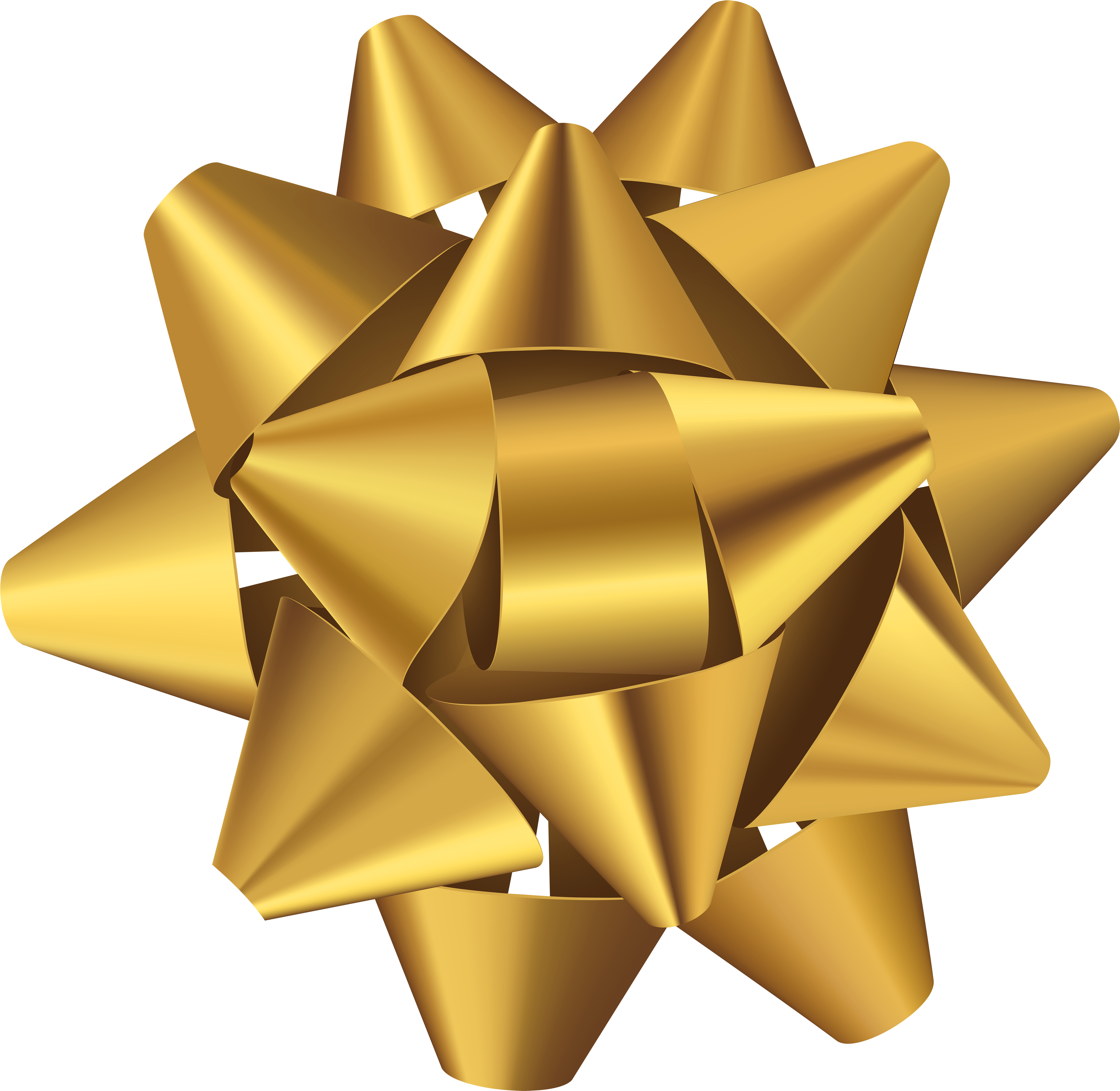 Golden Bow Deco Transparent Clip Art Image (5000x4869), Png Download