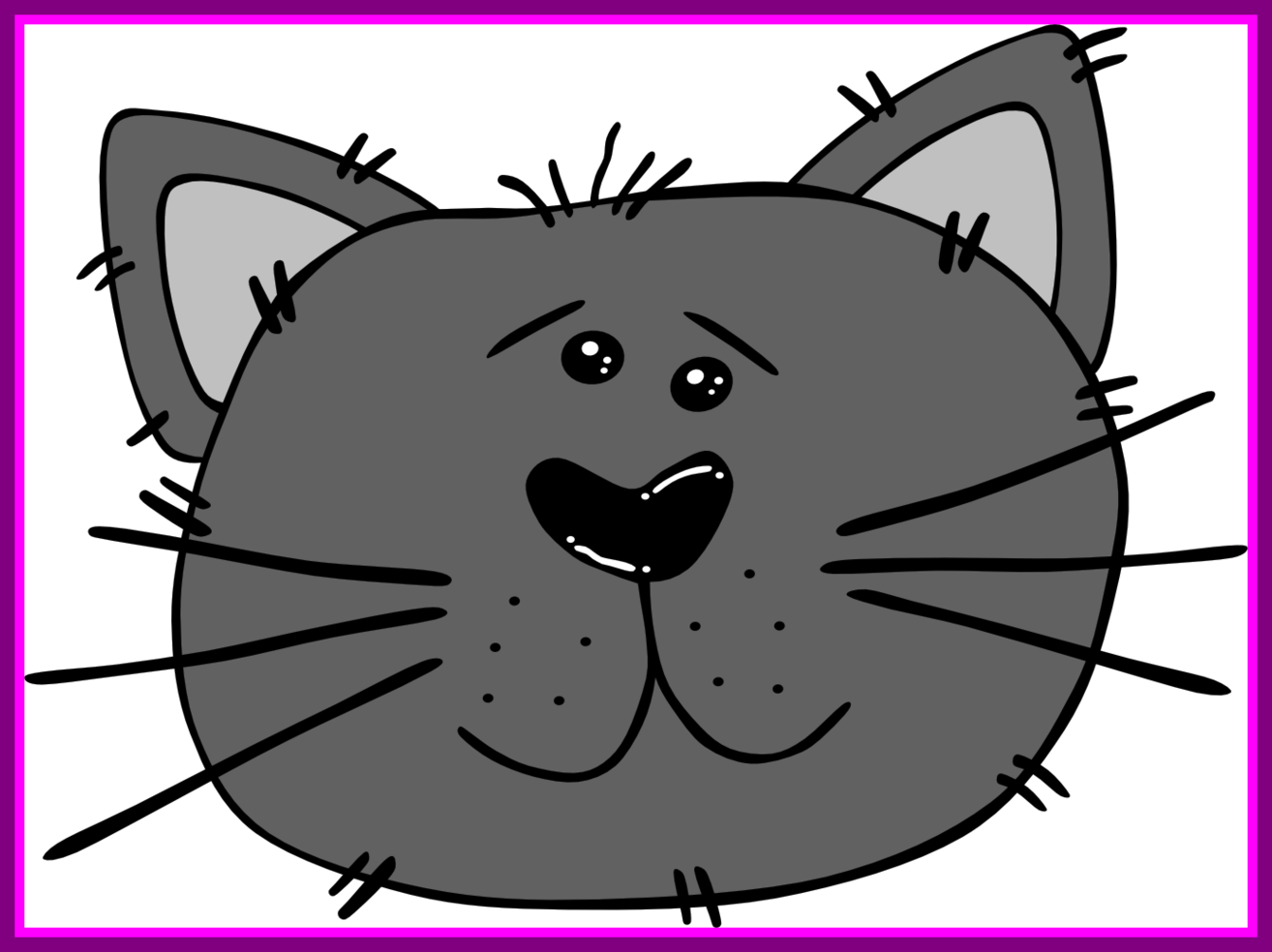 Best Cartoon Cat Faces To Use Clip - Cats Faces Clip Art (1314x984), Png Download