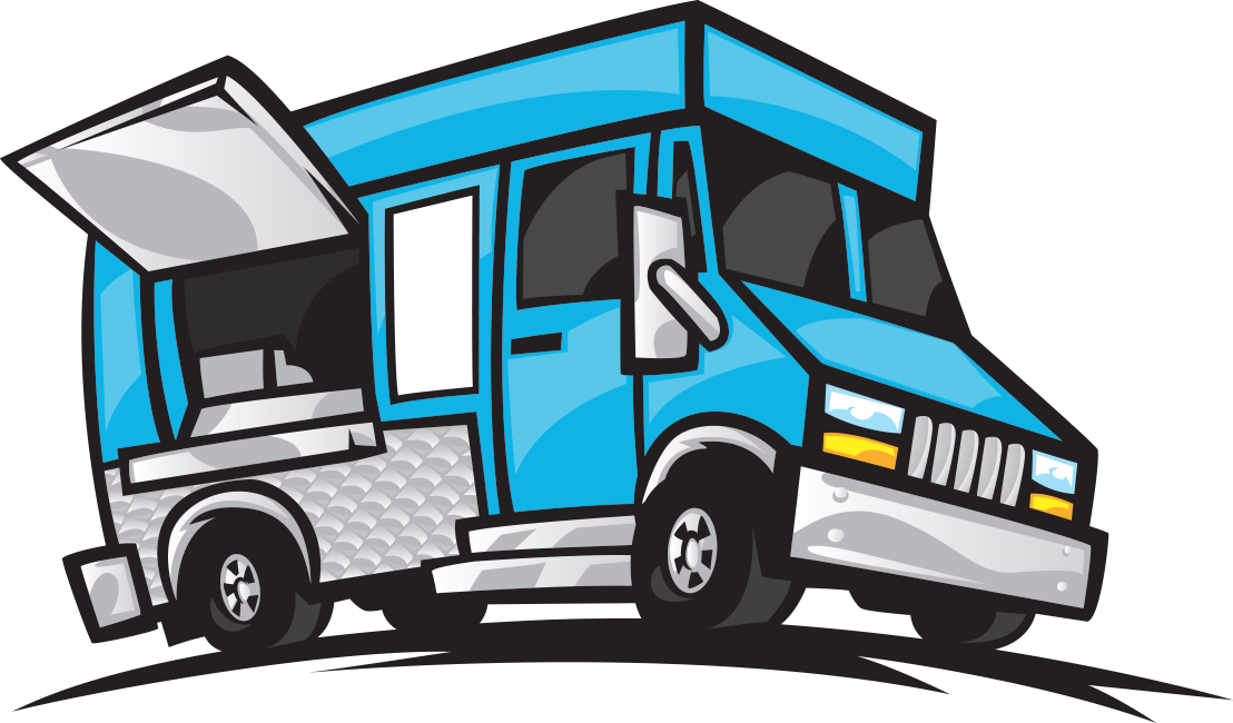 52d5486499d56cd406000970 Truck - Blue Food Truck Png (1108x650), Png Download