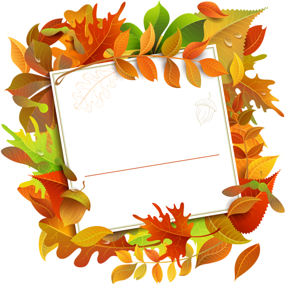 Frame Clipart, Photo Craft, Clipart Images, Fall Images, - Autumn (596x600), Png Download