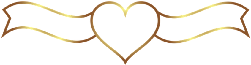 Heart Goldheart Banner Divider Gold Decor Decoration - Portable Network Graphics (1024x1024), Png Download