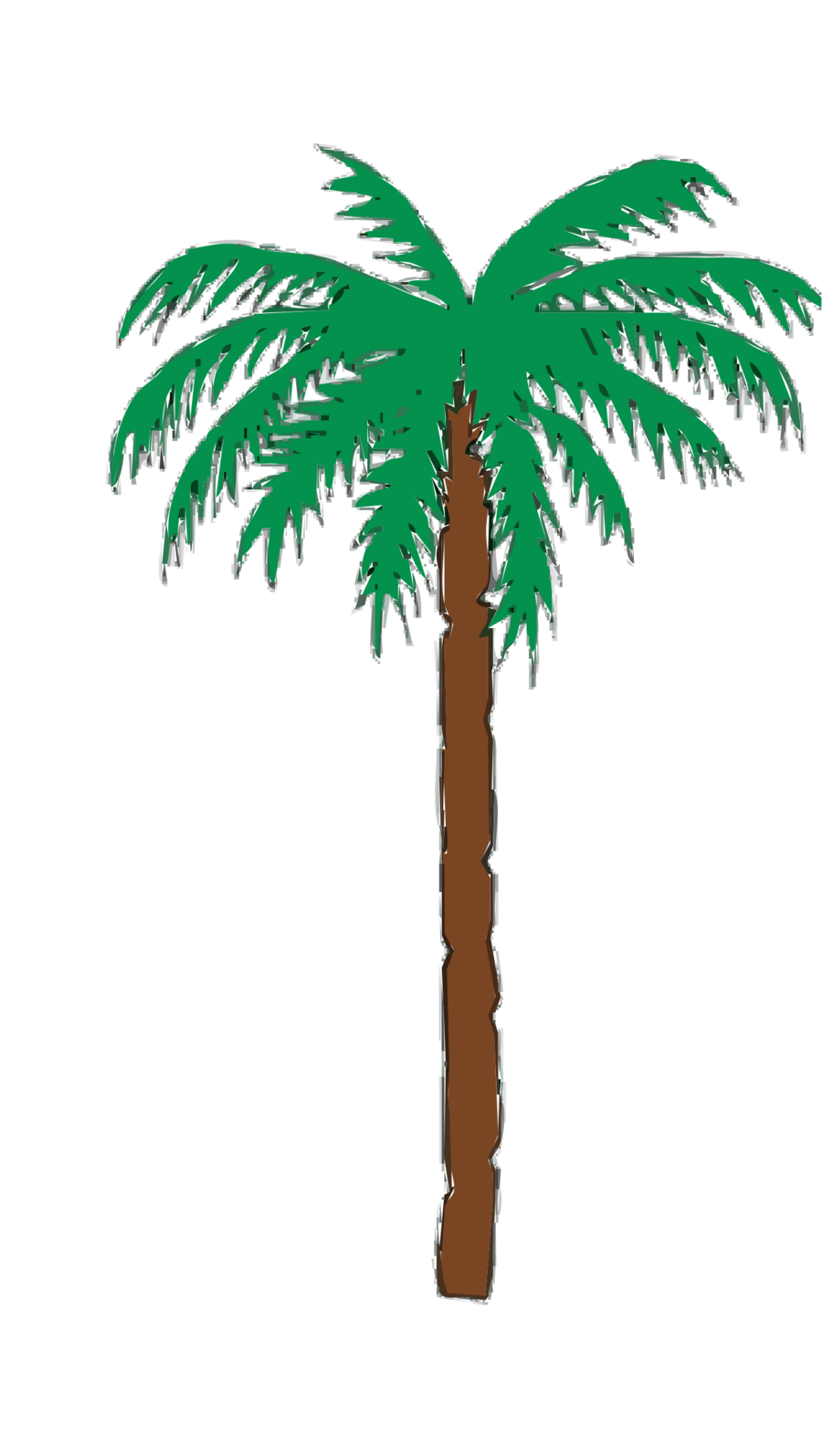 Desert Trees Clipart Palm Trees Clip Art - Flag: Concón, Chile (900x1595), Png Download