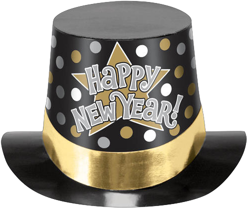 New Year's Eve Party Hat New Year's Day - New Year Party Hat Png (500x500), Png Download