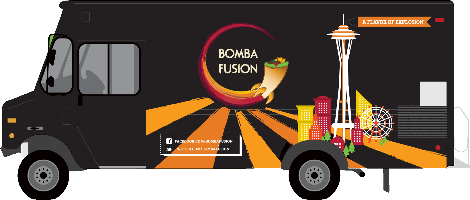 Truck Coming To You Lunch - Bean Wagon (1770x826), Png Download