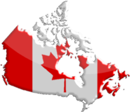 Canada Becomes A Country - Red And White Canada (545x480), Png Download