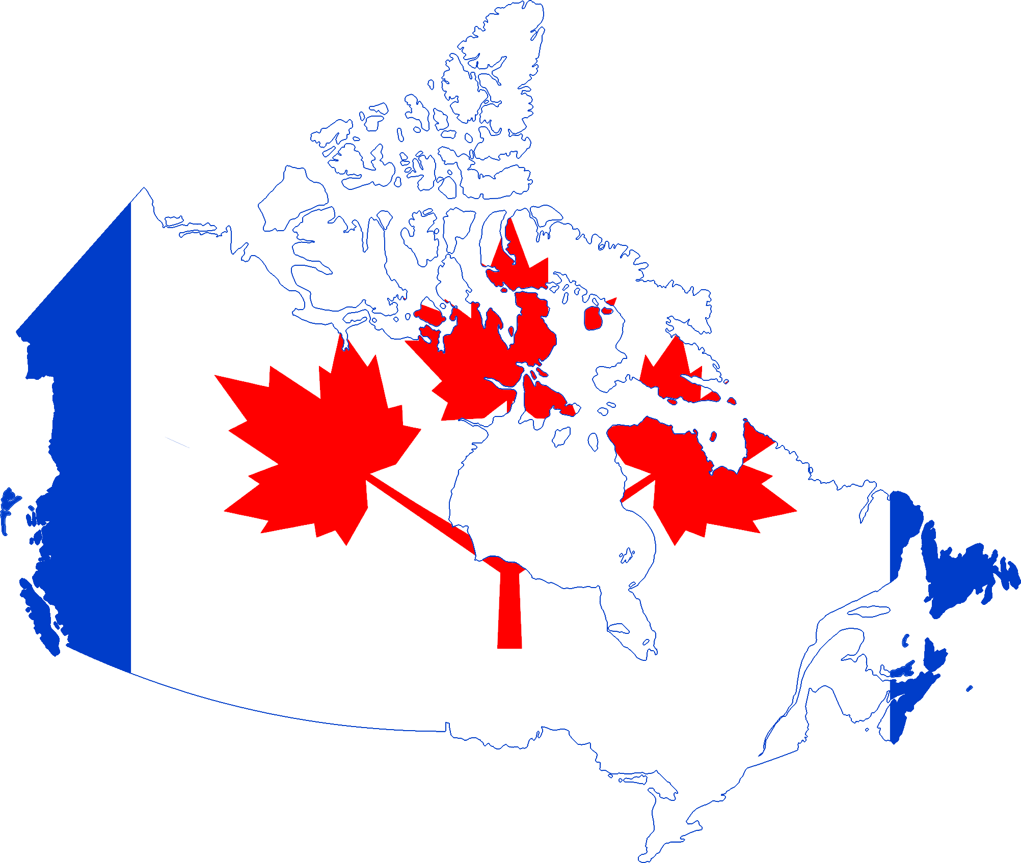 Flag Map Of Canada - Canada Anti Corruption (2004x1695), Png Download