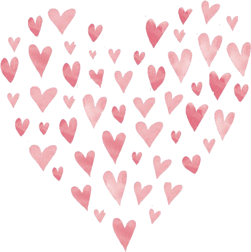 Watercolour Hearts - Love Heart Pastel Pink (632x596), Png Download