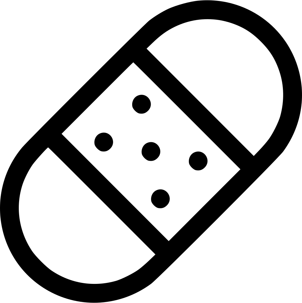 Band Aid - - Band Aid Clipart Black And White (980x982), Png Download
