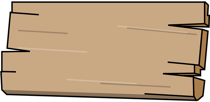 Wood Board Wooden Plank Panel Sign Wood Wo - Wood Plank Wood Clipart (680x340), Png Download