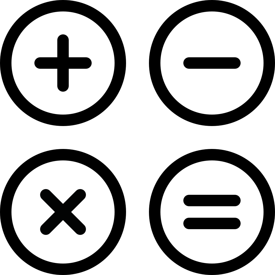 Calculator Buttons Calculator Buttons Calculator Buttons - Mathematical Calculation (960x960), Png Download