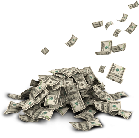 Moneypile - Pile Of Money Png (466x461), Png Download