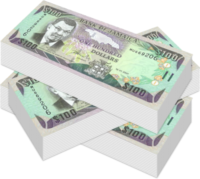 Money Stacks Png - Stacks Of Jamaica Money (400x358), Png Download